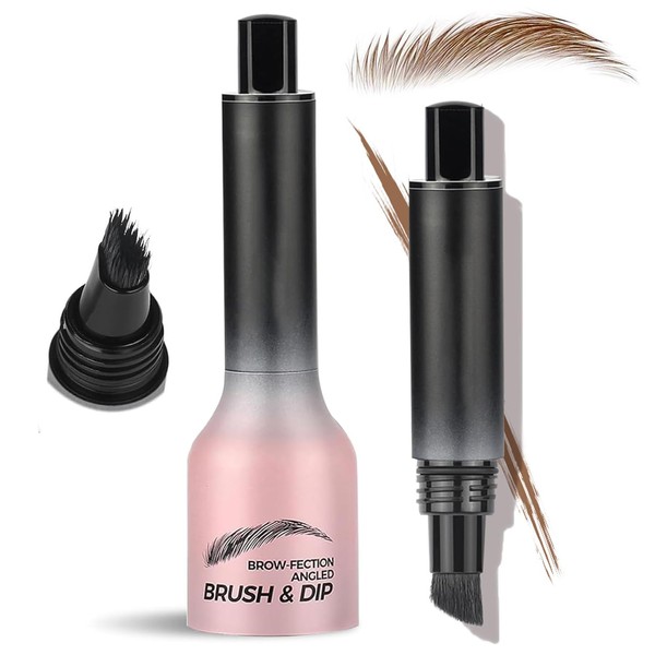 Brow Fection Angled Brush & Dip, Upgraded Microblading Eyebrow Pen,