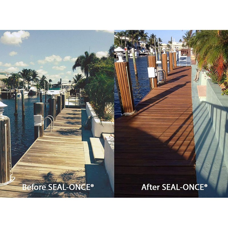 Seal-Once Nano+Poly Penetrating Wood Sealer with Polyurethane - Premium Waterproof