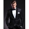 Sumind Black Bowtie for Men Pre Tied Tux Bow Ties