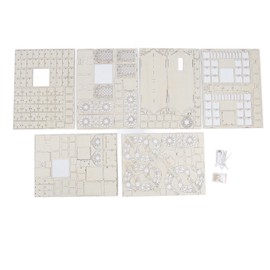 DIY Wooden Ramadan Advent Calendar with LED Light Drawers Countdown Calendar Muslim Islamic Decoration for Ramadan Party Supplies