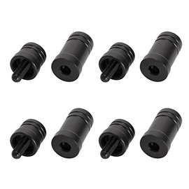 Pool Cue - Billiard Stick Joint Protectors 5/16 X 18 Size (4 Sets, Black)