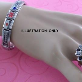 Gadow Jewelry Lupus Medical Bracelet Italian Charm Style Stretchy no Clasp Stainless Steel Any Size Awareness
