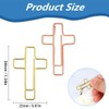 RuiChy 50 Pcs Cross Paper Clips, 34mm Christian Paperclips Metal