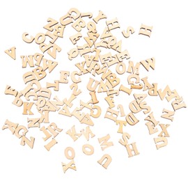 Healifty 100pcs Wooden Letters Small Wooden Greases with Bore Wood Decoration for Children 15mm