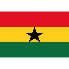mrdeco Metall Schild 12x18cm gewölbt Ghanas Flag of Ghana Schild