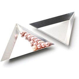 6 Pcs Bead Sorting Trays Triangle Aluminum