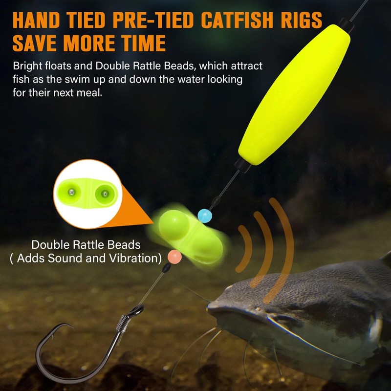 Dovesun Catfish Rigs Santee Rig Catfish Float Rigs Circle Hooks