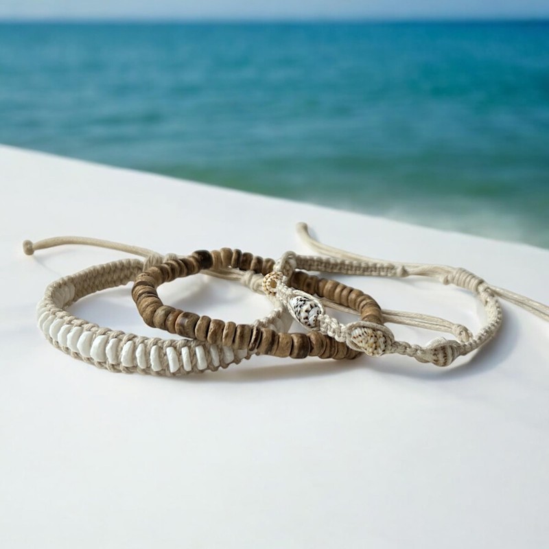 BlueRica Boho Beach Bracelet Stack - Summer Vibes (3 pcs)