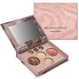 All-in-one Makeup Set Gift Surprise, Baked Starter Makeup Kit, Women and Teens Makeup Gift Set, Includes Bronzer, Blush, Highlighters and Eyeshadows, Travel-Friendly