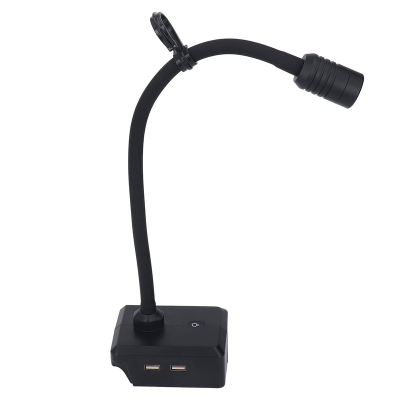 LED Work Light Cordless Gooseneck Lamp 3 Modes Dual USB