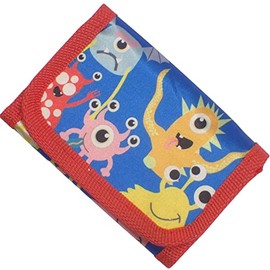 Topkids Accessories Childrens Tri-fold Wallet for Boys and Girls Kids Assorted Print Cute Kids Wallet (Alien)