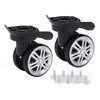 Alomejor Suitcase Wheels, 1 Pair Mute Suitcase Casters with 9