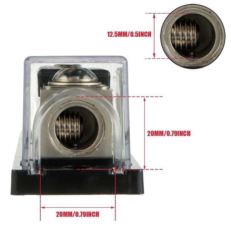 BOJACK 0/2/4 Gauge AWG in Line ANL Fuse Holder with