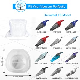 Rstartree HNVCF10 Filters for Black and Decker HNVC215B10, HNVC215B12AEV, HNVC220BCZ00, HNVC220BCZ01, HNVC115JB06, HNVC215B12, HNVC220BCZ10, HNVC215BW52, HNVC115J, HNVC215B, HNVC220B, Washable, 4 Pack