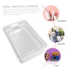 BUGUUYO 3Pcs Stackable Household Storage Baskets White and Snack Organizer