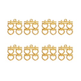 50 Pieces of Golden Chinese Traditional Wedding Decorations, Double Happiness, Double Happiness Wedding Decorations for New House Layout Festive DIY Supplies Metal Alloy Happy Pendant (B)