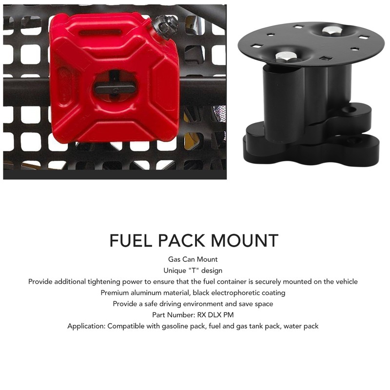 Gas Can Mount RX DLX PM Black Electrophoretic Coating Strong