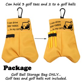 通用 Funny Golf Gift I Can Drive 300 Yards In My Cart Golf Ball Storage Bag Golf Club Gift Ball Pouch Sack Gag Gift (I Can Drive 300 Yards In My Cart)
