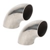 2PCs 90 Degree Elbow Wastegate Dump Valve Pipe 1.5in Stainless