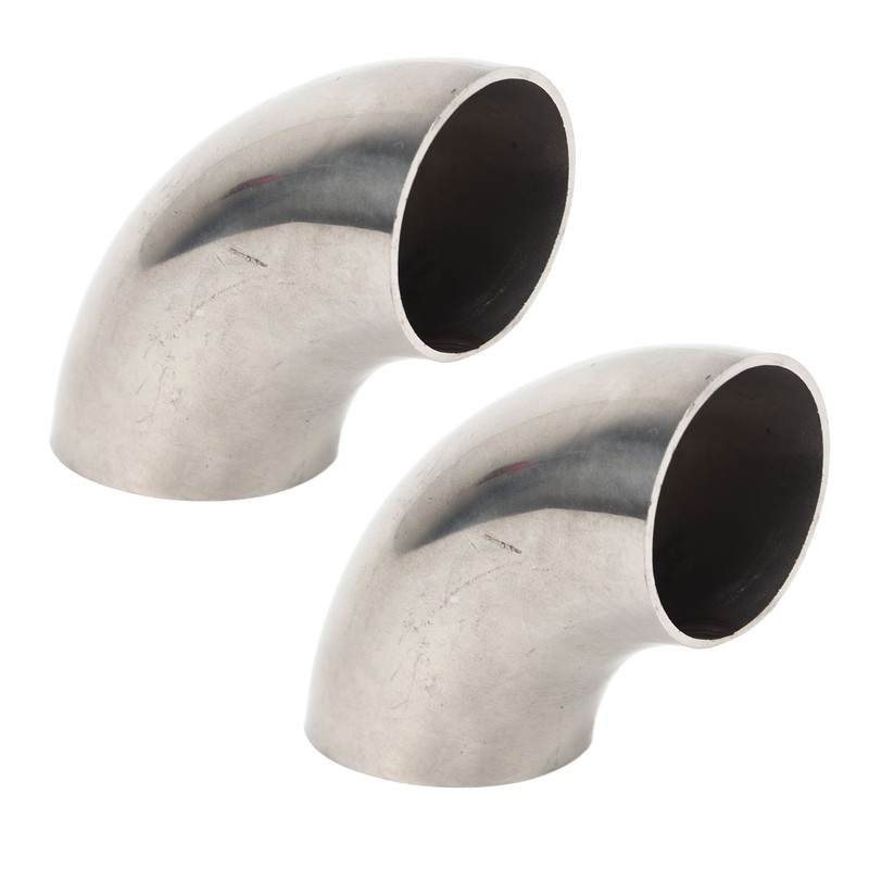 2PCs 90 Degree Elbow Wastegate Dump Valve Pipe 1.5in Stainless