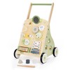 Wooden Baby Push Walker and Toddler Pull Learning Activity Toy