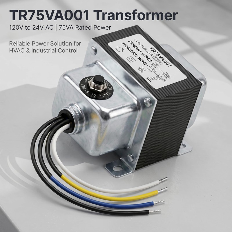 TR75VA001 75 VA Transformer, 120 to 24 VA Transformer with