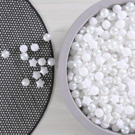 GOGOSO White Ball Pit Balls with Star Balls - Crushproof Plastic Balls for Babies Toddlers Kids Children for 1 2 3 4 5 Years Old,Friendship Bracelet,2.15inches 100pcs