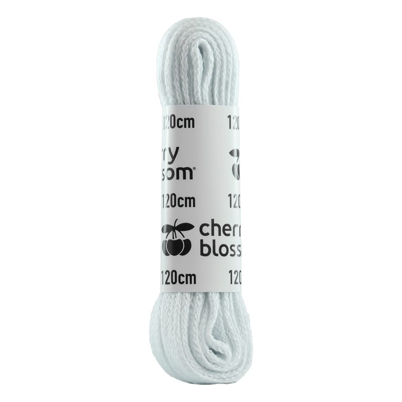 Cherry Blossom Flat Shoe Laces | White | 120cm |