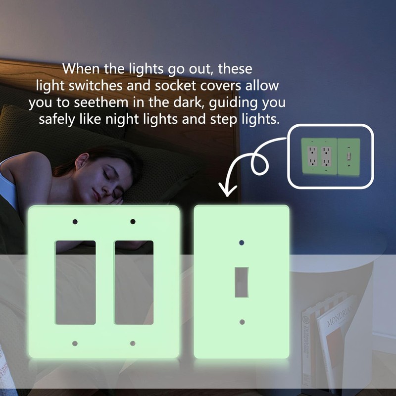 1 Pcs Glow Covers Switch Plates And Outlet Covers Light