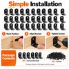 L-Shaped Corner Brackets for Wood Furniture – Black Stainless Steel