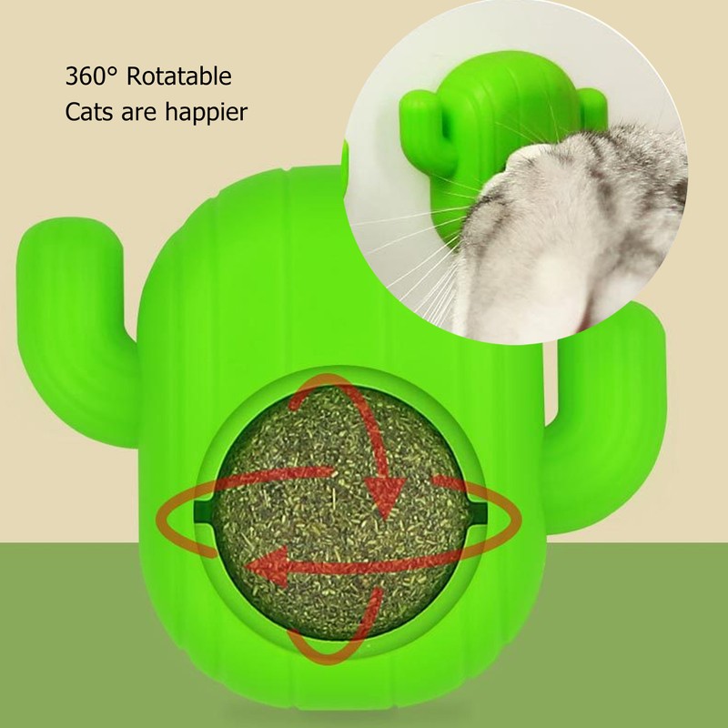 Wall Catnip Toy Teeth Cleaning Dustproof Adhesive Interactive Cat Chewing