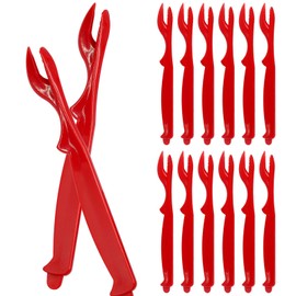 Opfiue 60PCS Crab Legs Crackers,Easy Opener Picks Tools Reliable Crackers for Lobster,Durable Crab,Crawfish, Prawns,Shrimp,Seafood Tools(Red)