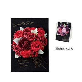 Greenhouse Canvas Board Soap Flower Bouquet Red 5133-RD