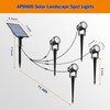 APONUO Solar Spot Lights Outdoor 4-in-1 Solar Landscape Lights Dusk
