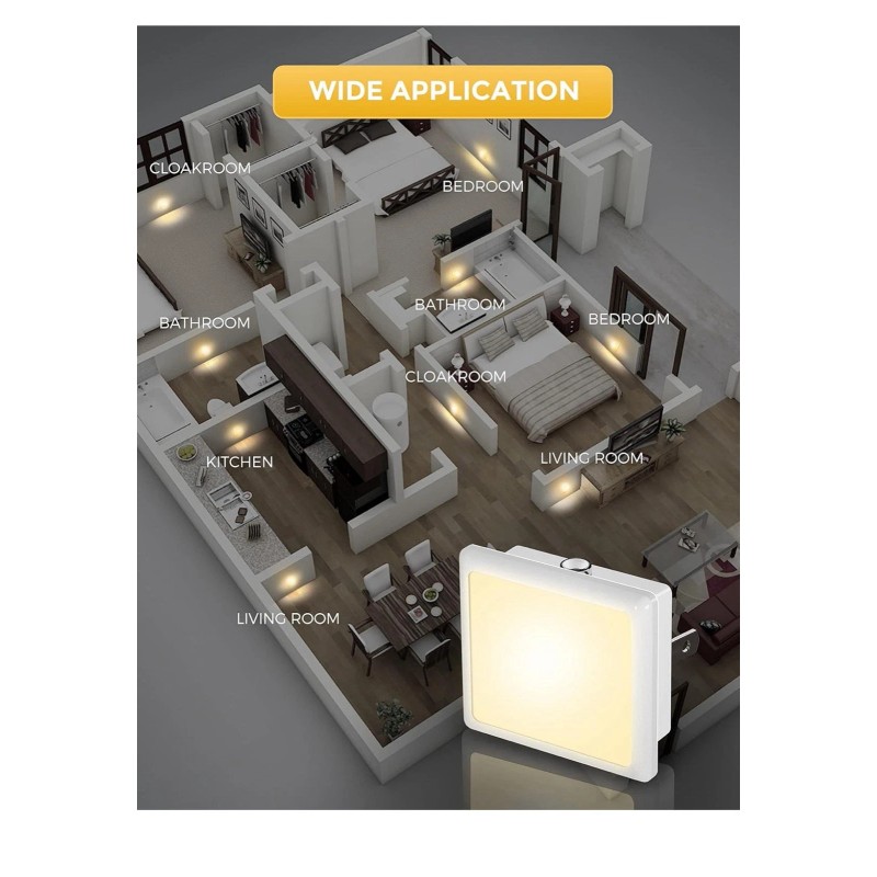 L LOHAS LED Night Lights Plug into Wall 2-Pack, 0.3W