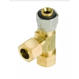 Watts Adapt-A-Valve 3/8" x 3/8" x 3/8" Compression Brass Union Tee Valve