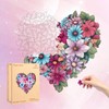 Ruikiyart Wooden Puzzles for Adults, Flower Heart Jigsaw Puzzles 200