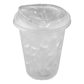 AIOS 50 x PET Takeaway Cups with Sip Through/Sip Thru Lids (400ml/14oz)