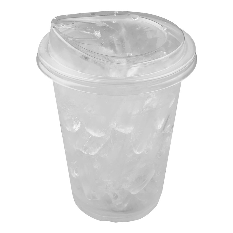 AIOS 50 x PET Takeaway Cups with Sip Through/Sip Thru