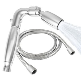 High Sierra® Solid Metal Handheld Shower Head, Lead-Free, Trickle Valve, 72” Stainless Steel Hose With Silicone Inner Tube. Holder Not Included. Ultra Low Flow 1.5GPM. Polished Chrome Finish
