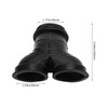 Carburetor Intake Manifold Dual Intake Boot Adaptor Rubber Replacement for