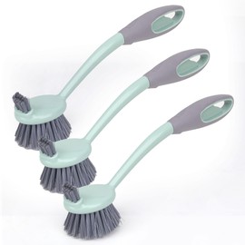 Topest Dish Brush with Non-Slip Comfortable Handle | Dish Scrubbing Brush for Pots, Pans, Glasses, Sink, Mugs, Bottles, Sink etc -3 Pack