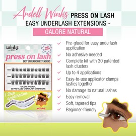 Ardell Ardell Winks Press On Eyelash Extensions, Natural - DIY Lash Clusters, 30 Individual Lashes, Natural Look Lashes with Applicator, 1 Pack