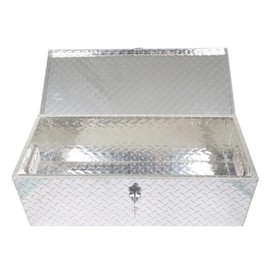 LABLT 20 Inch Heavy Duty Silver Diamond Plate Tool Box with Side Handle and Lock Keys Replacement for Pickup Trailer Tongue RV ATV