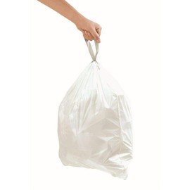 simplehuman Code Y Custom Fit Drawstring Trash Bags in Dispenser Packs, 30 Liter / 8 Gallon, White – 200 Liners