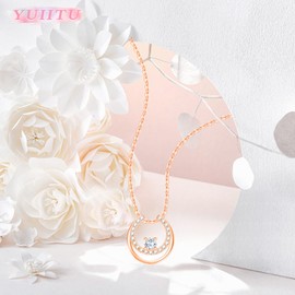 YUIITU Women's Necklace, High Quality Zirconia, Horseshoe Necklace, 925 Silver, Hypoallergenic, Simple, Necklace, Jewelry, Gift, Christmas, Birthday, Anniversary, Mother's Day