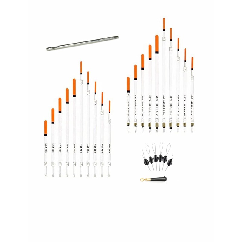 TFS Angling Clear Crystal Waggler Fishing Floats Loaded plus extras.Disgorger,Float