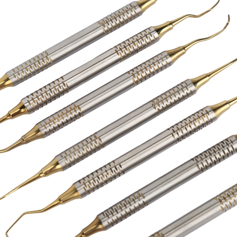 7 Pieces Teeth Plaque Remover Kit Multiple Shapes Metal Cleaning