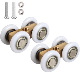 Pack of 2 Wheels for Sliding Doors, Sliding Door Roller, Wheels for Sliding Door, Trolley for Sliding Gates, Suitable for Balcony, Kitchen, Dining Room, Bathroom and Bathroom