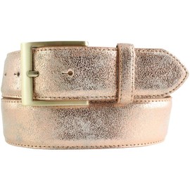 BELTINGER Golden Belt in Metal Look 4 cm Leather Belt Metallic Look 40 mm Metal Leather Belt in Gold, Rose gold, gold
